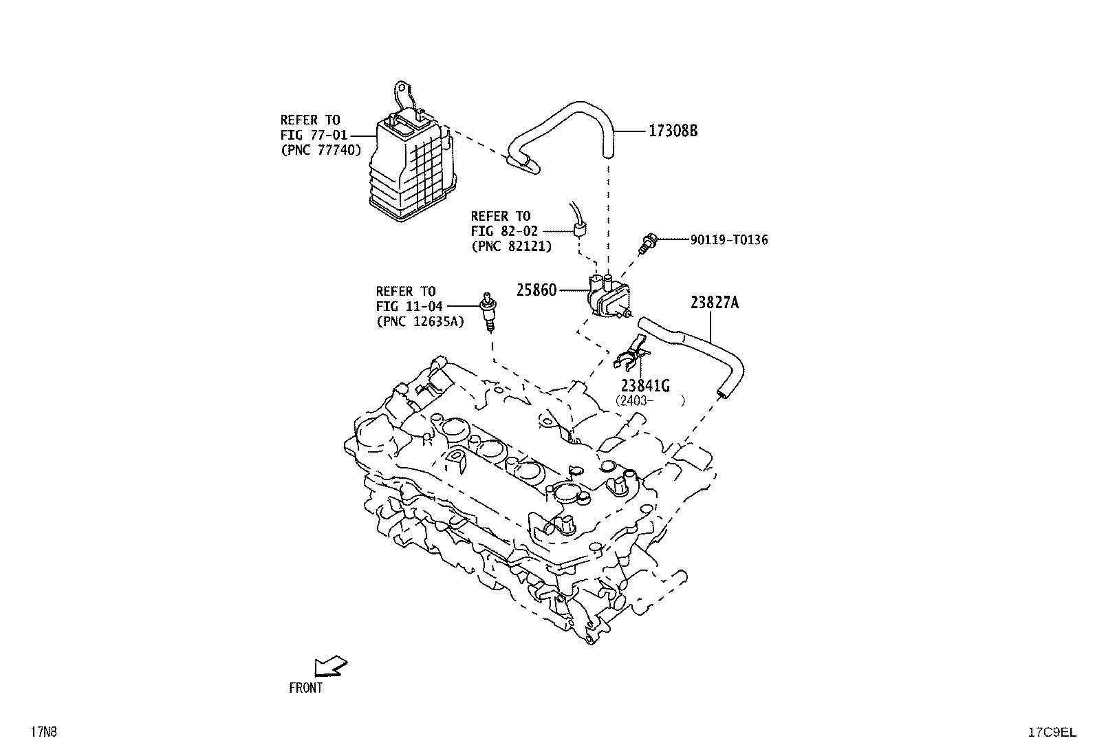 77754-BZ520 HOSE SUB-ASSY, VACUUM product image
