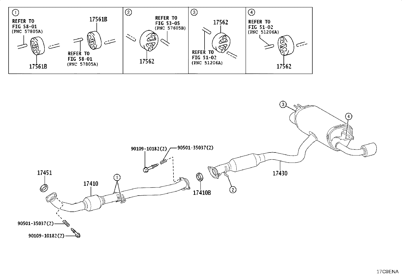 17430-18070 PIPE ASSY, EXHAUST, TAIL product image