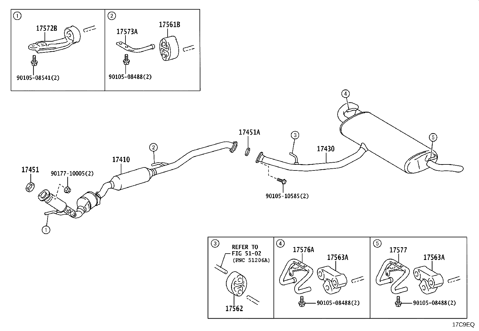 17430-25490 PIPE ASSY, EXHAUST, TAIL product image