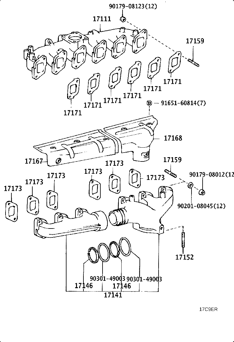17168-35030 INSULATOR, EXHAUST MANIFOLD HEAT, NO.2 product image