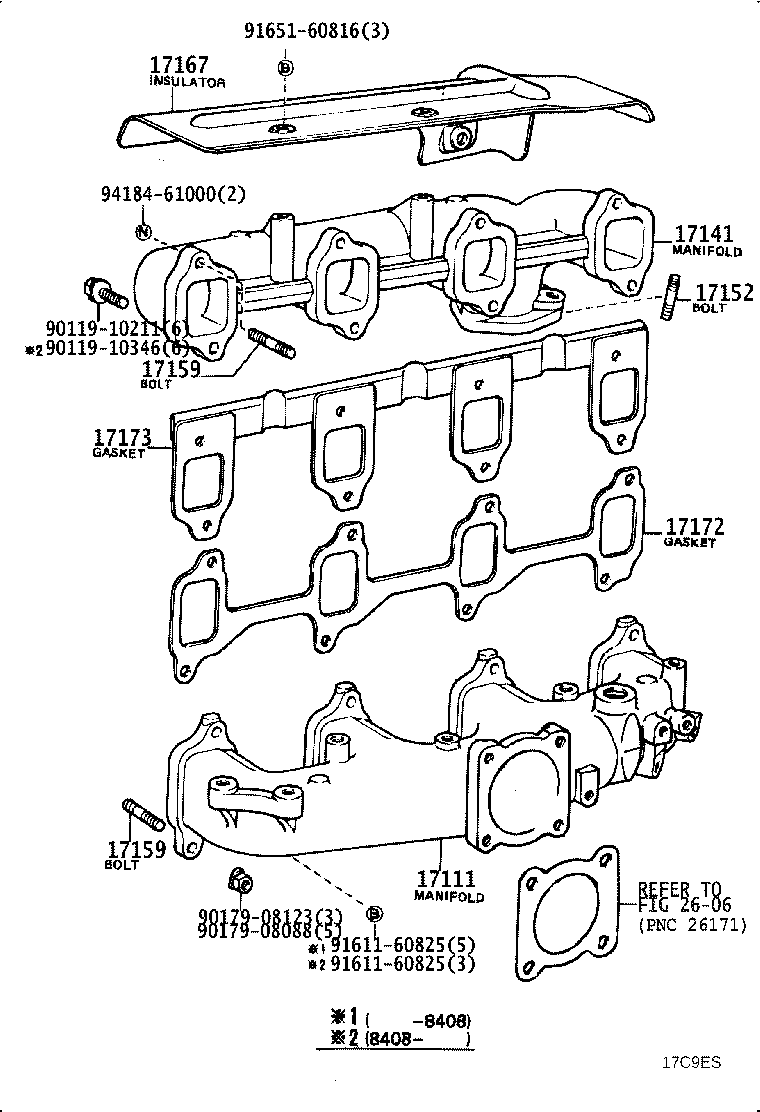 17168-35030 INSULATOR, EXHAUST MANIFOLD HEAT, NO.2 product image