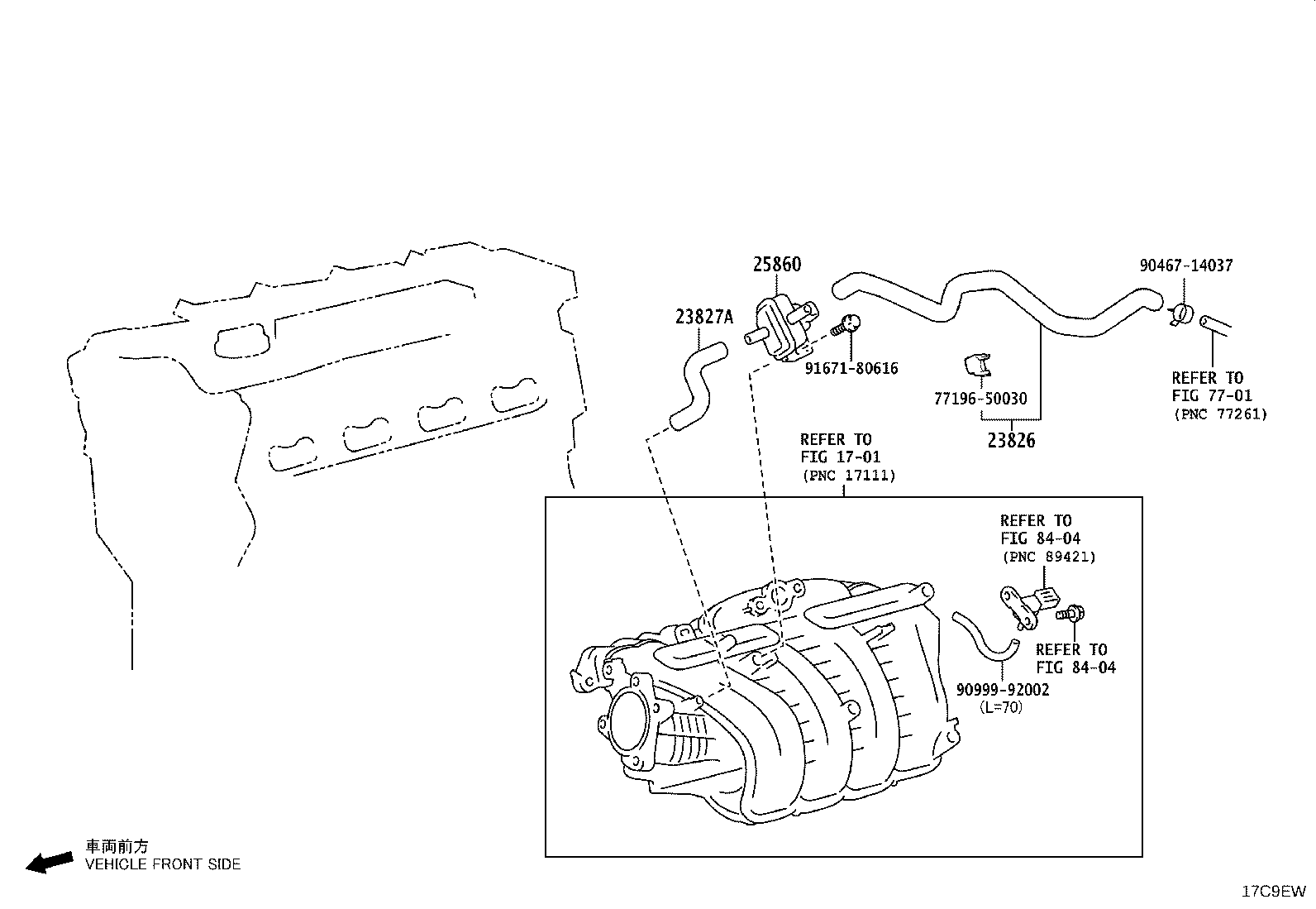 25733-25030 PIPE, VACUUM, NO.1 product image