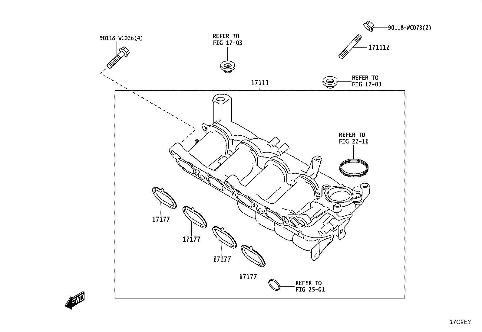 17265-WC001 GASKET, TURBOCHARGER product image