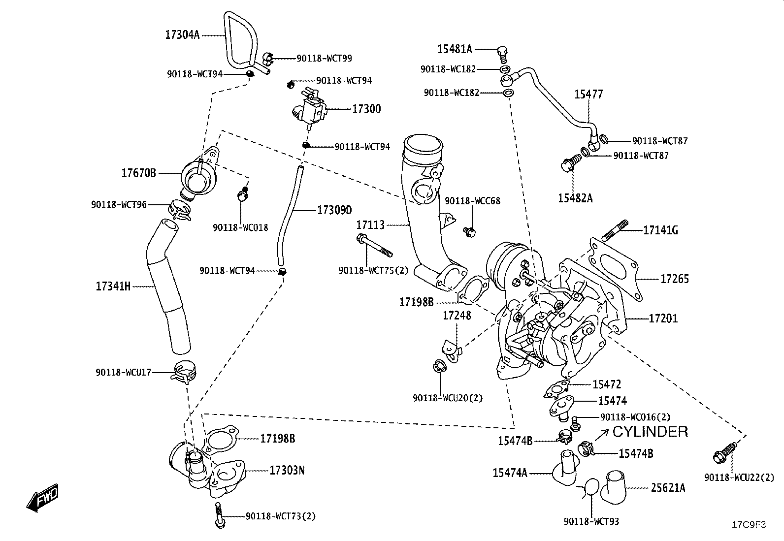 17265-WC001 GASKET, TURBOCHARGER product image