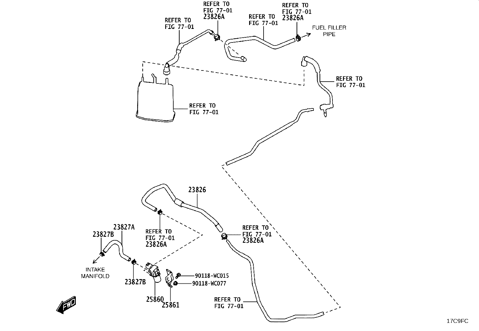 25861-WC002 BRACKET, VACUUM SWITCHING VALVE product image