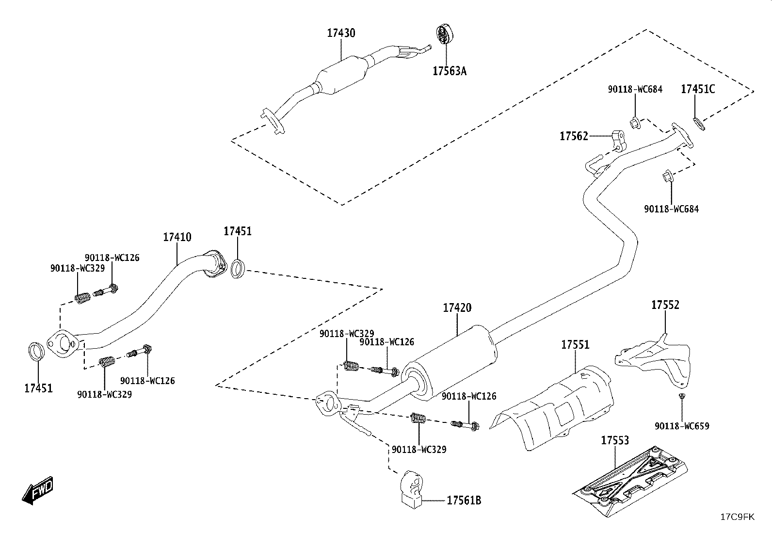17410-WC015 PIPE ASSY, EXHAUST, FRONT product image
