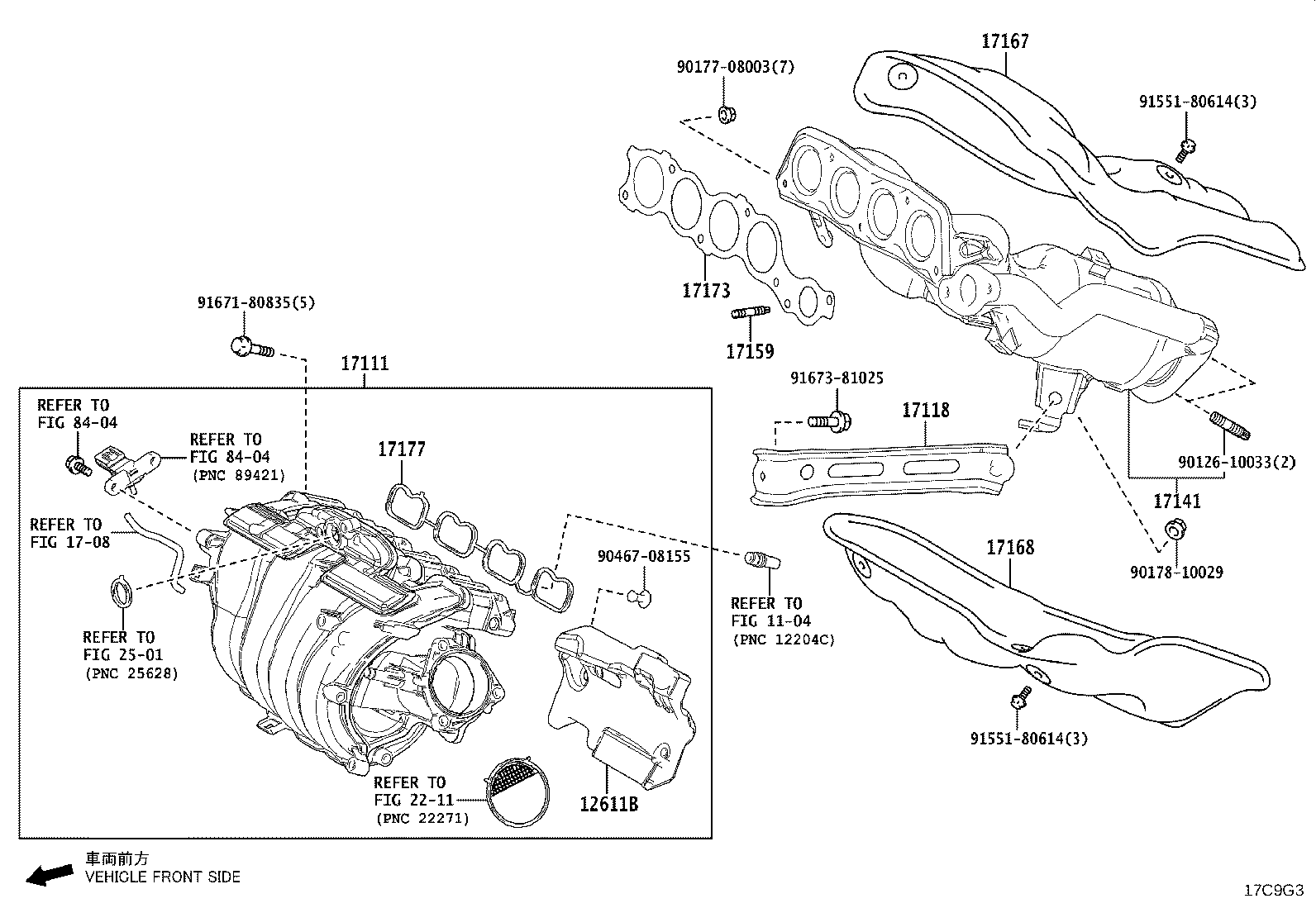 17141-25760 MANIFOLD, EXHAUST product image