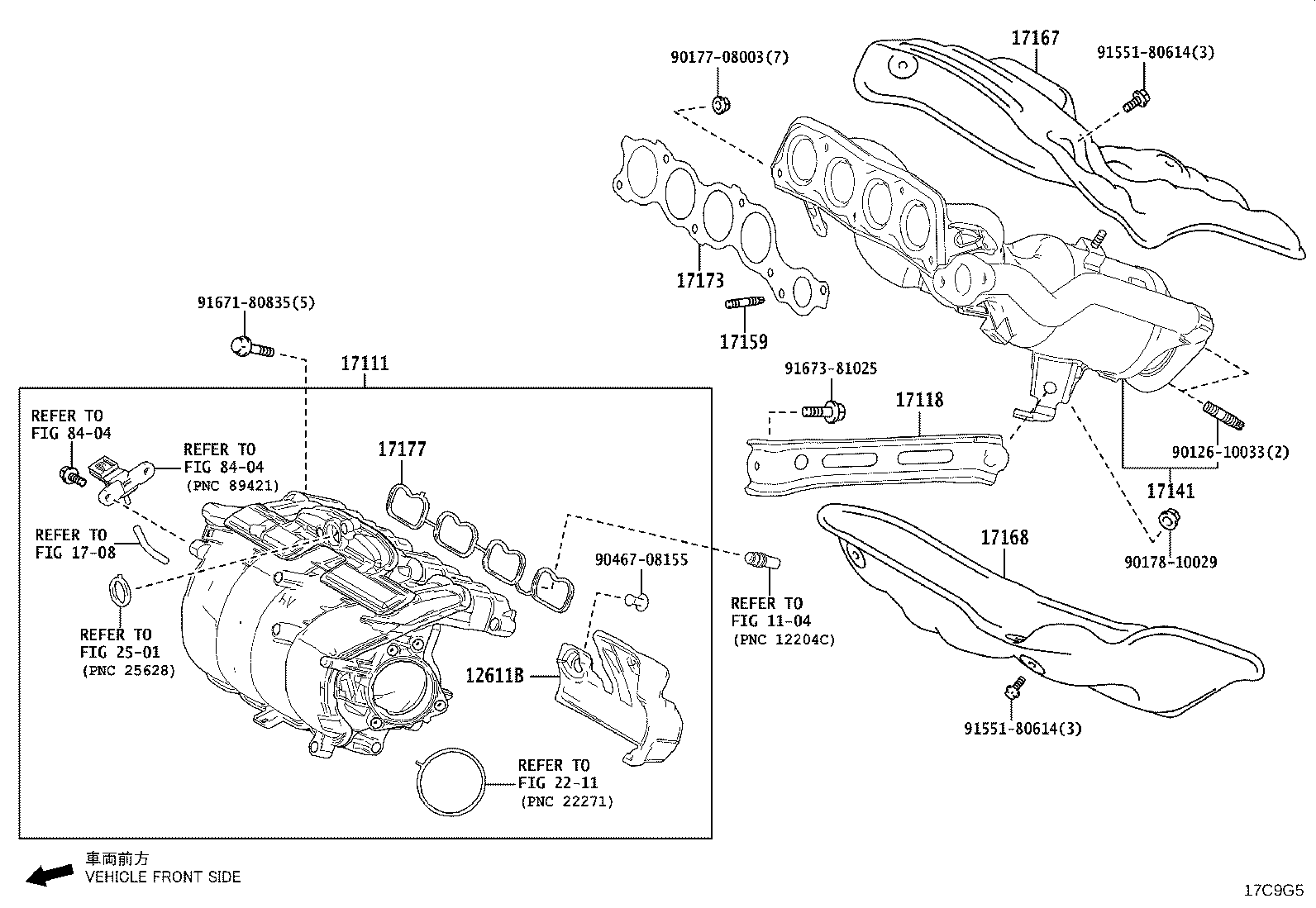 17141-25760 MANIFOLD, EXHAUST product image