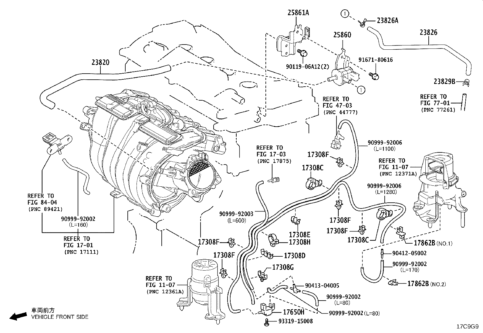 23820-25500 HOSE, FUEL VAPOR FEED, NO.1 product image
