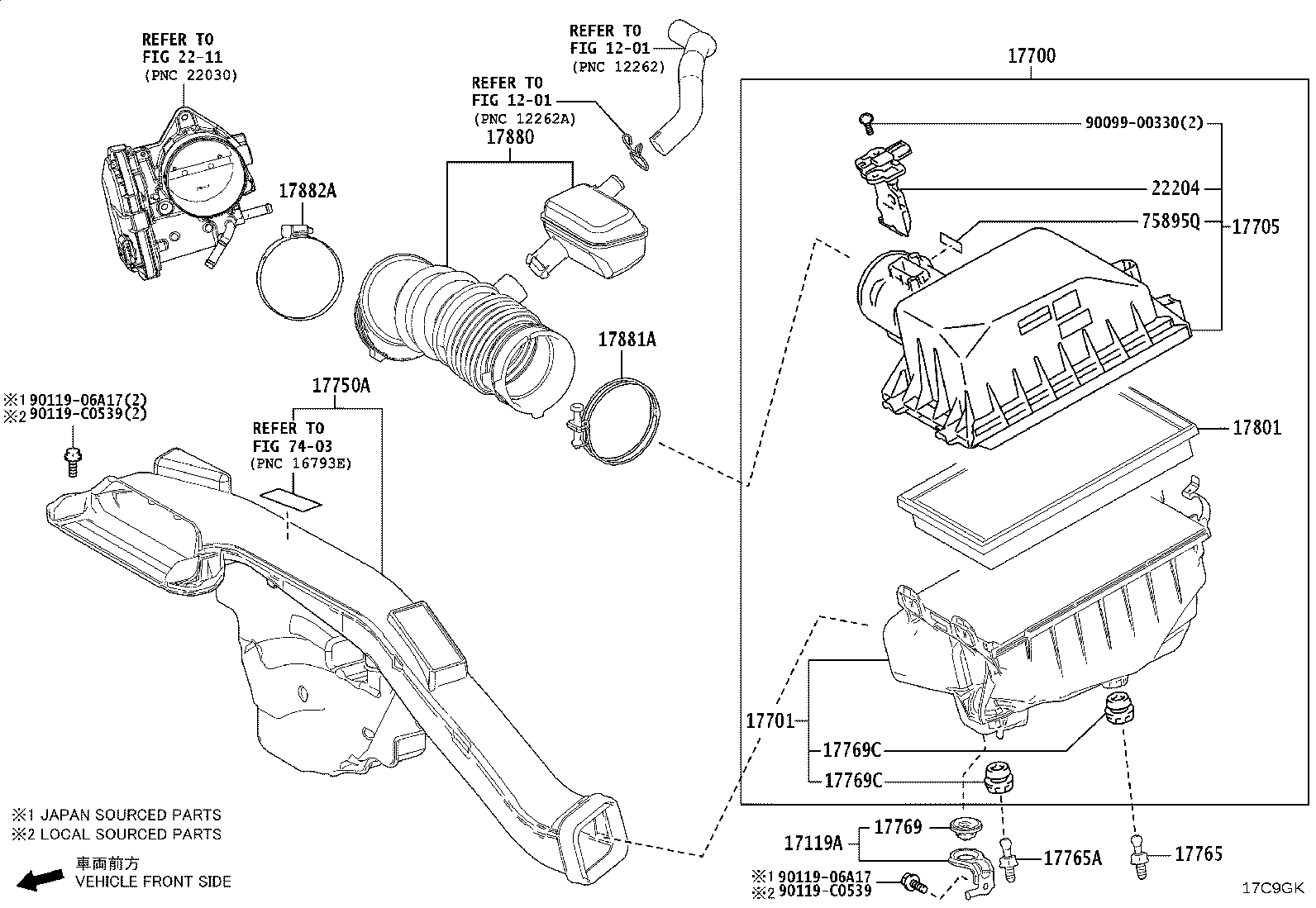 17705-F0180 CAP SUB-ASSY, AIR CLEANER product image