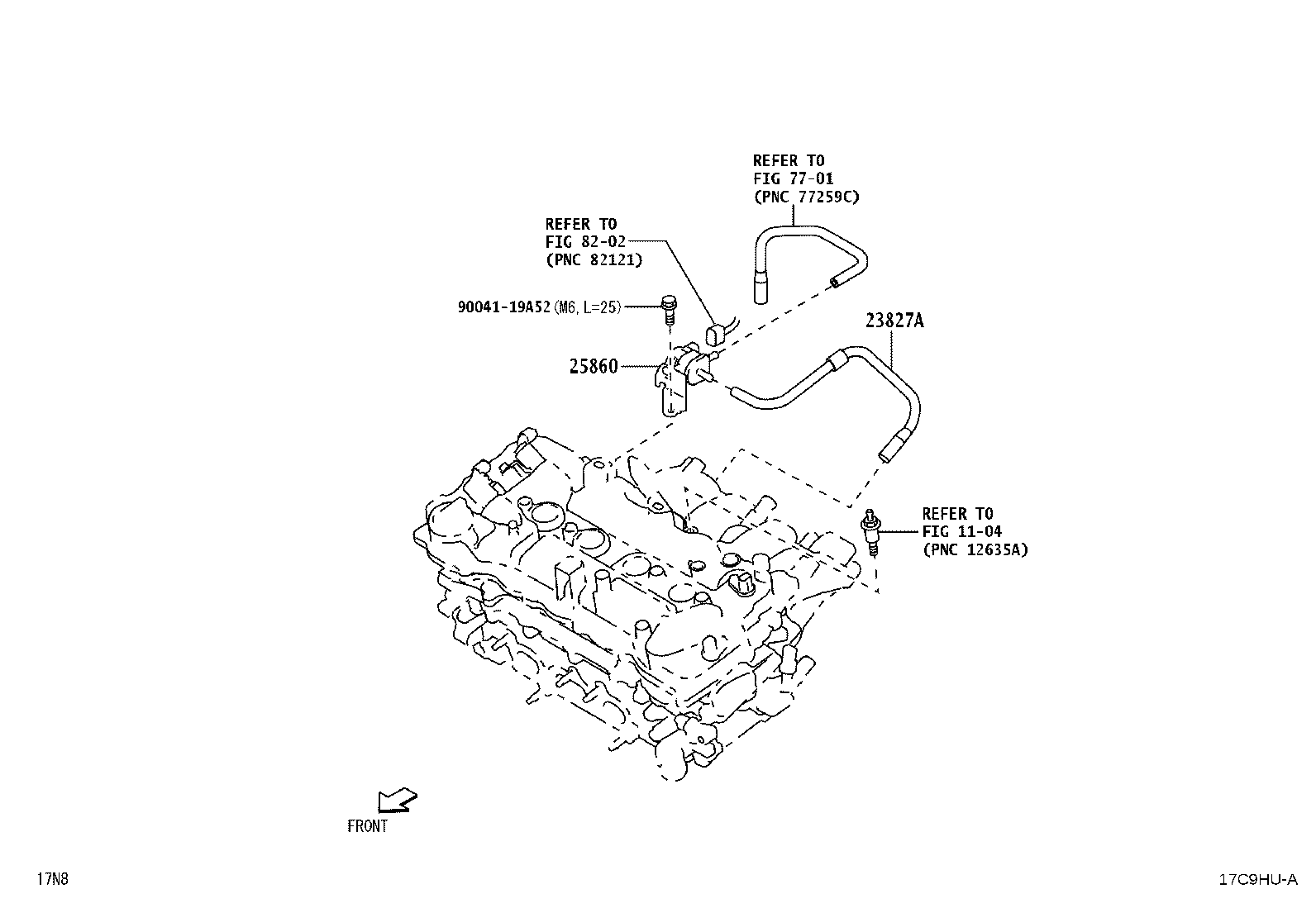 17308-B0010 HOSE SUB-ASSY, VACUUM product image