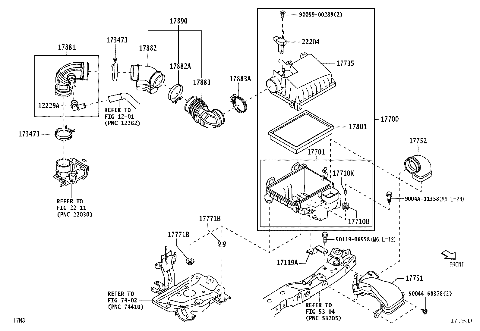 22204-B0010 METER SUB-ASSY, INTAKE AIR FLOW product image
