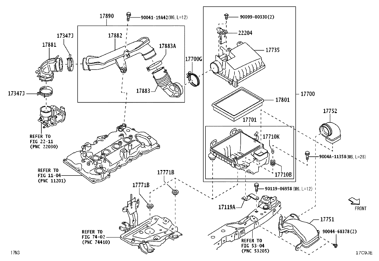 22204-B0010 METER SUB-ASSY, INTAKE AIR FLOW product image