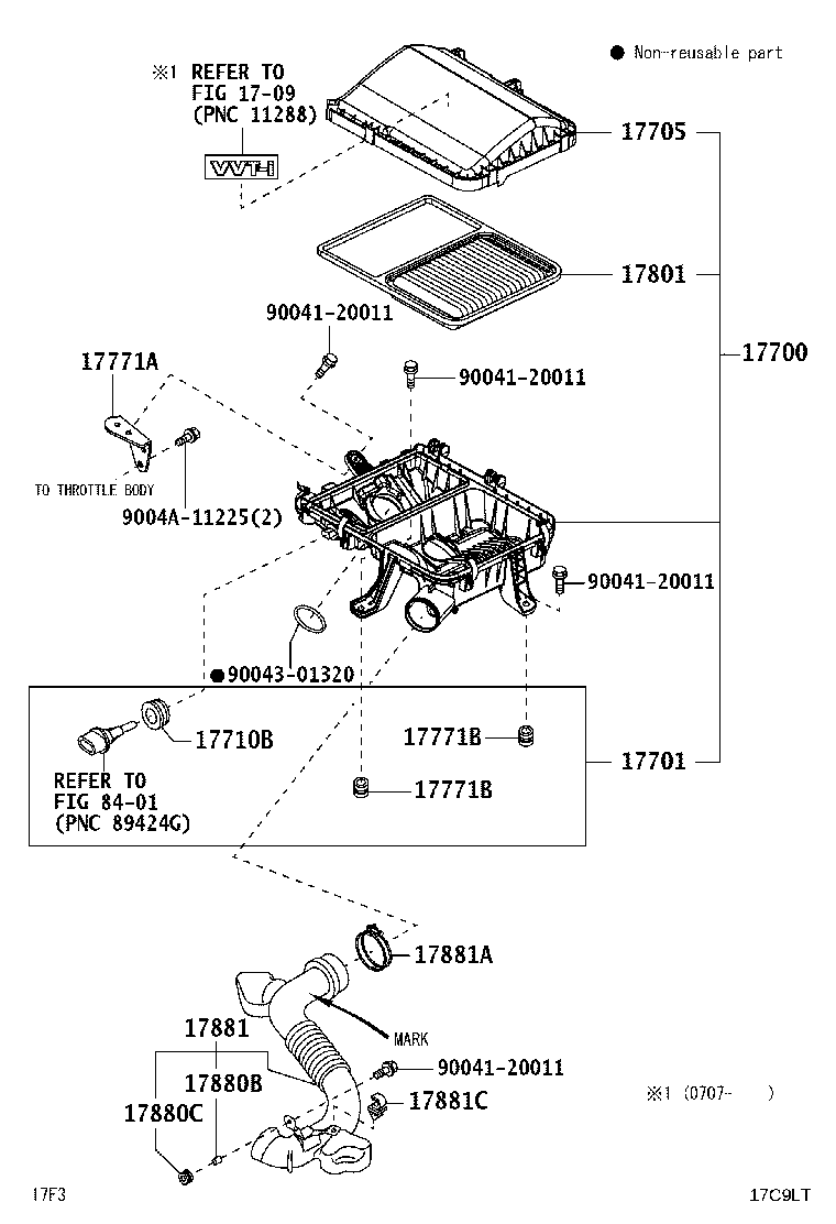 17701-BZ091 CASE SUB-ASSY, AIR CLEANER product image