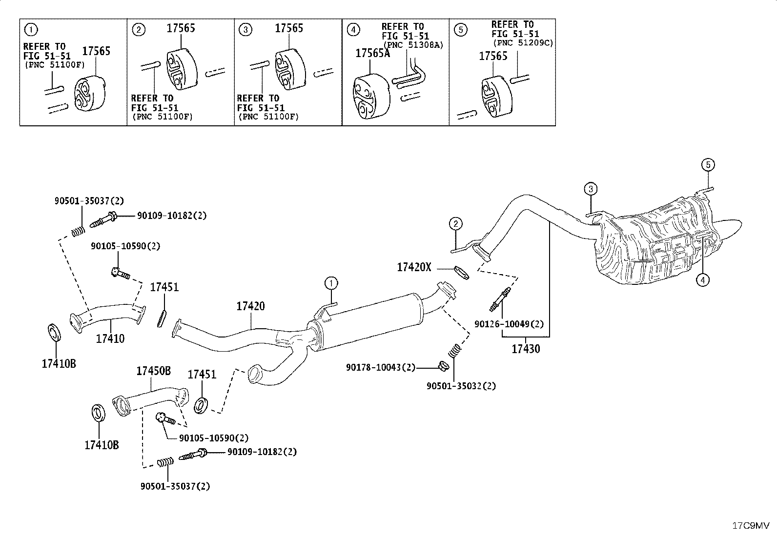 17430-52040 PIPE ASSY, EXHAUST, TAIL product image