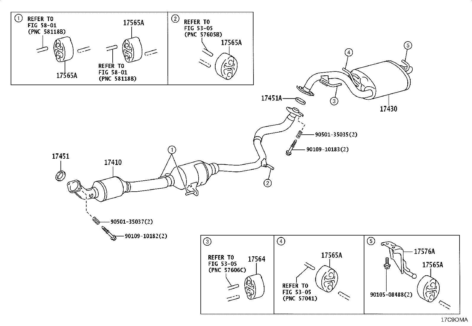 17430-24580 PIPE ASSY, EXHAUST, TAIL product image
