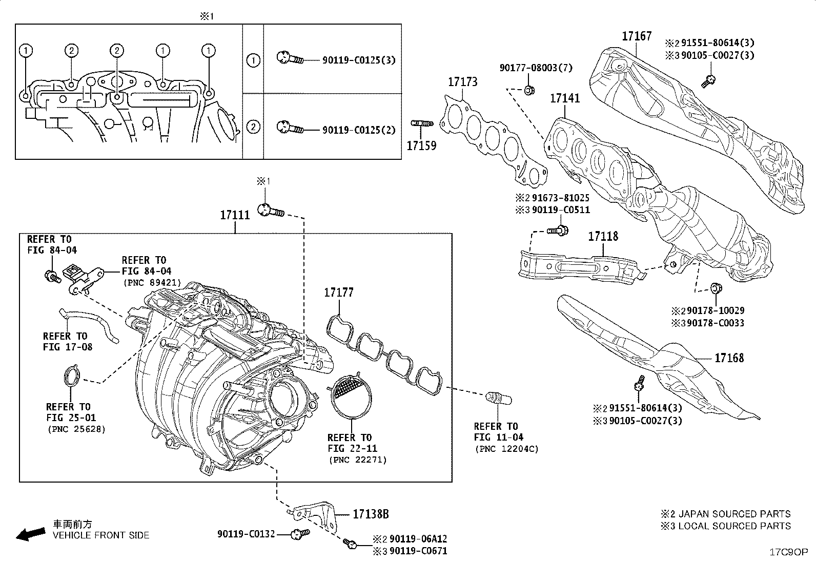 17141-F2430 MANIFOLD, EXHAUST product image