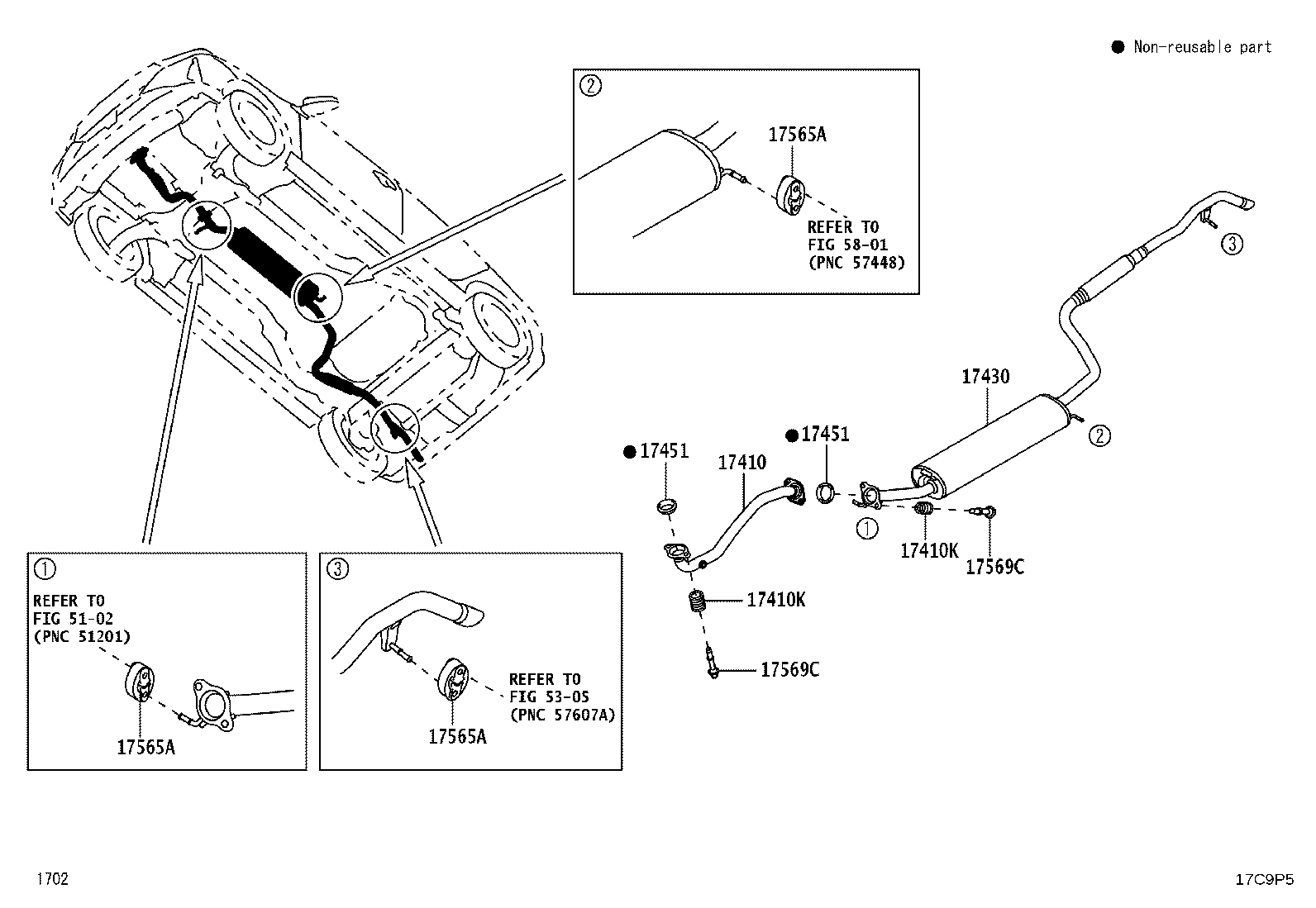 17451-B0010 GASKET, EXHAUST PIPE product image
