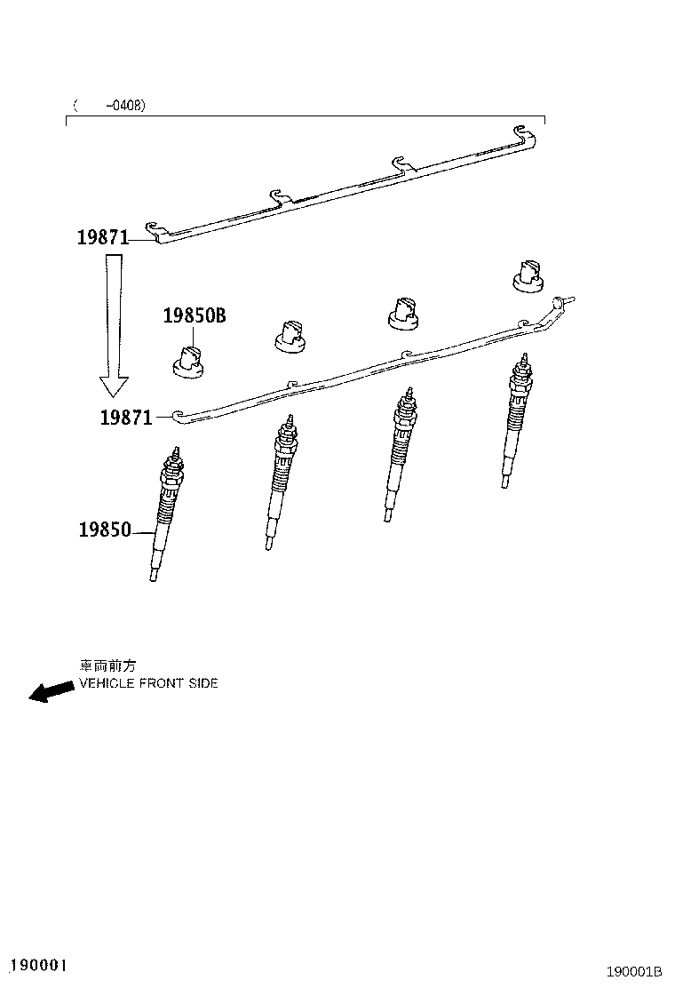 19871-30010 CONNECTOR, GLOW PLUG NO.1 product image