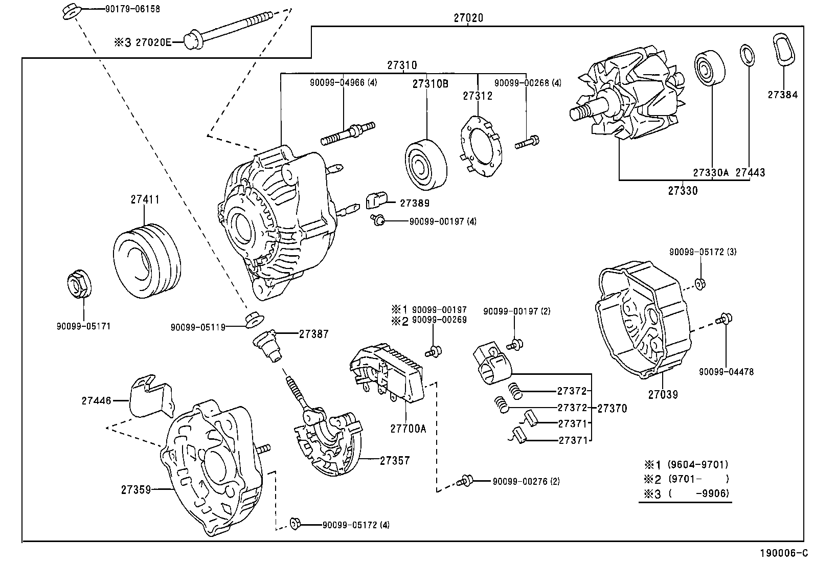 27060-67110 ALTERNATOR ASSY product image