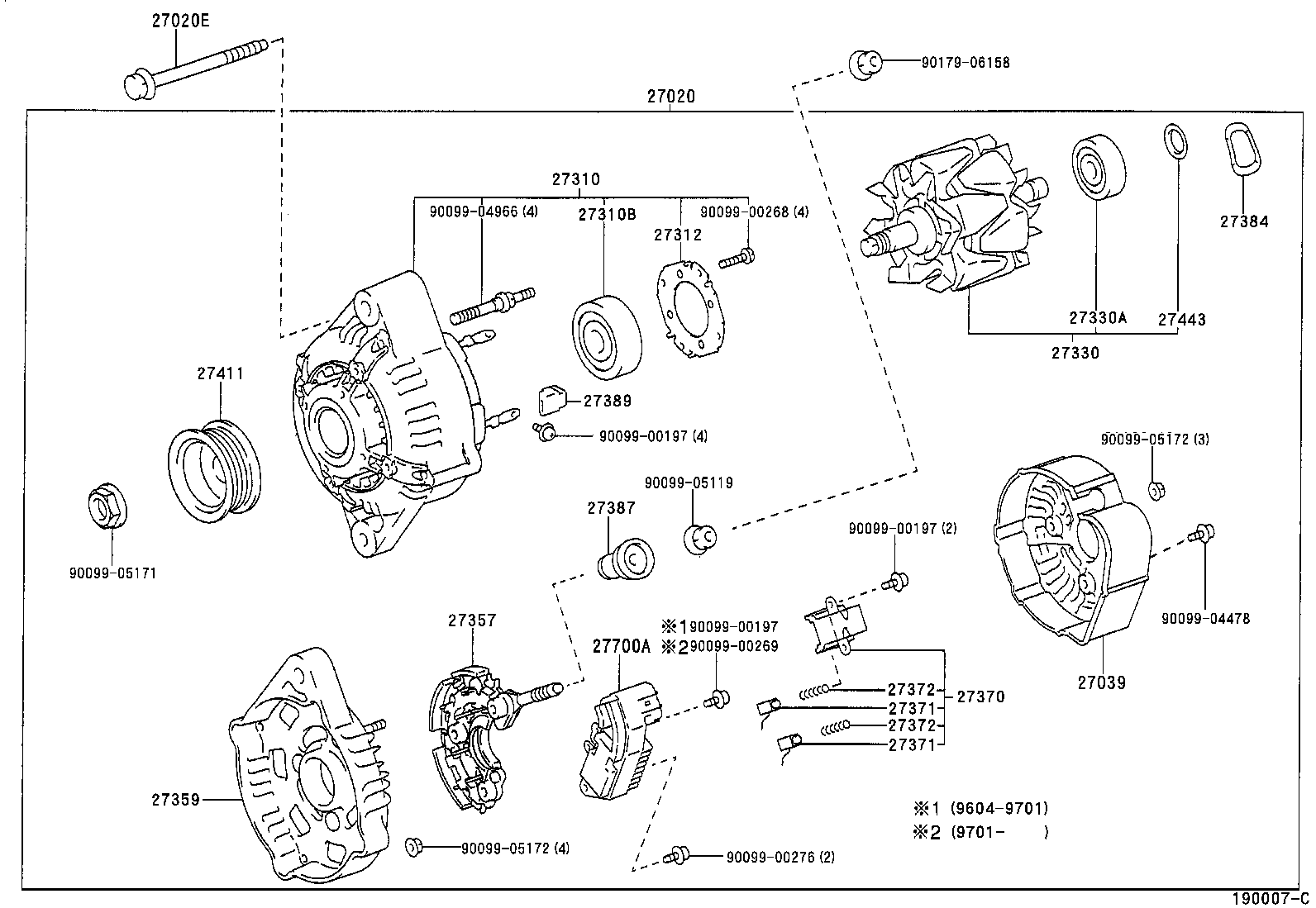 27060-67110 ALTERNATOR ASSY product image