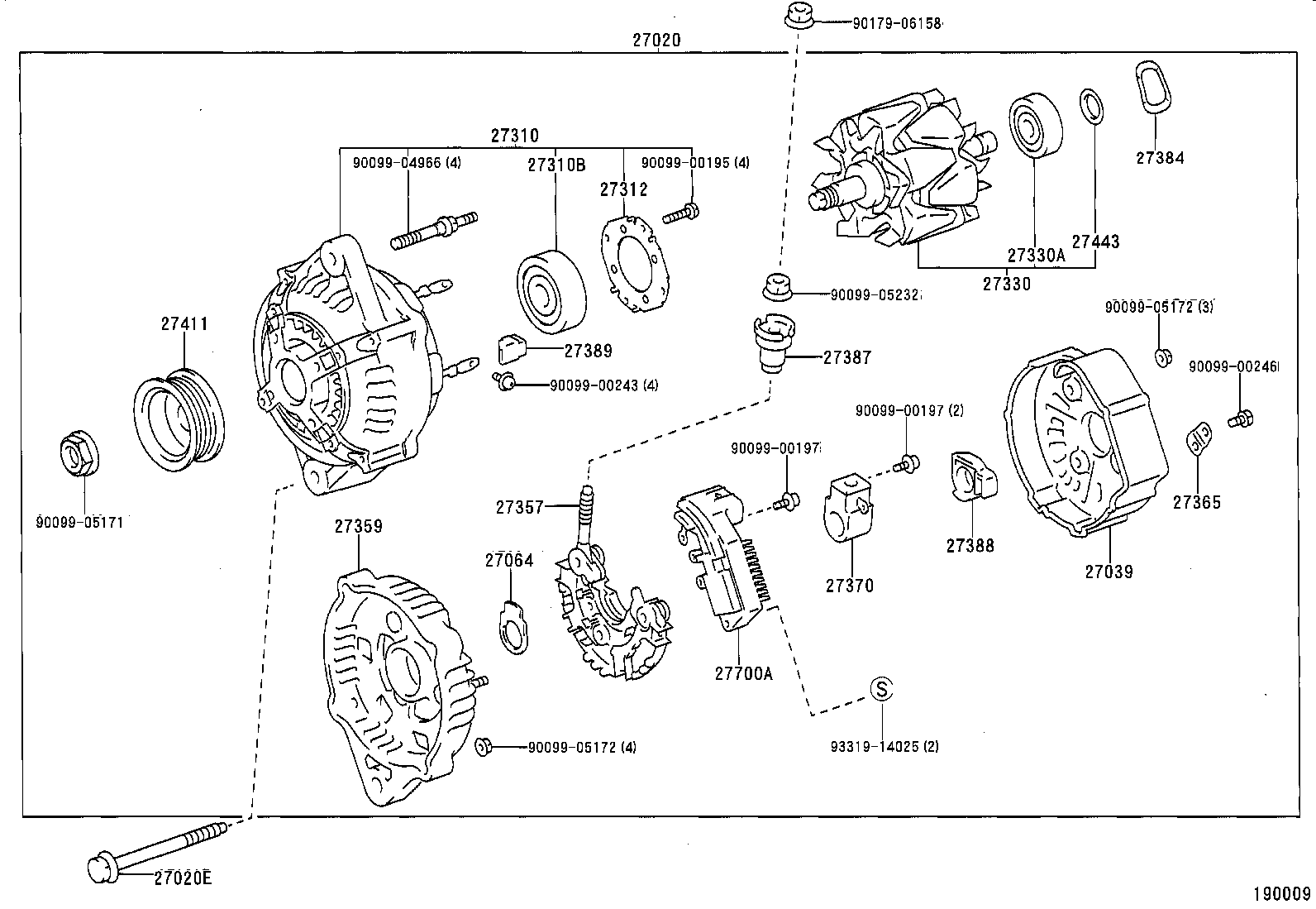 27060-67140 ALTERNATOR ASSY product image