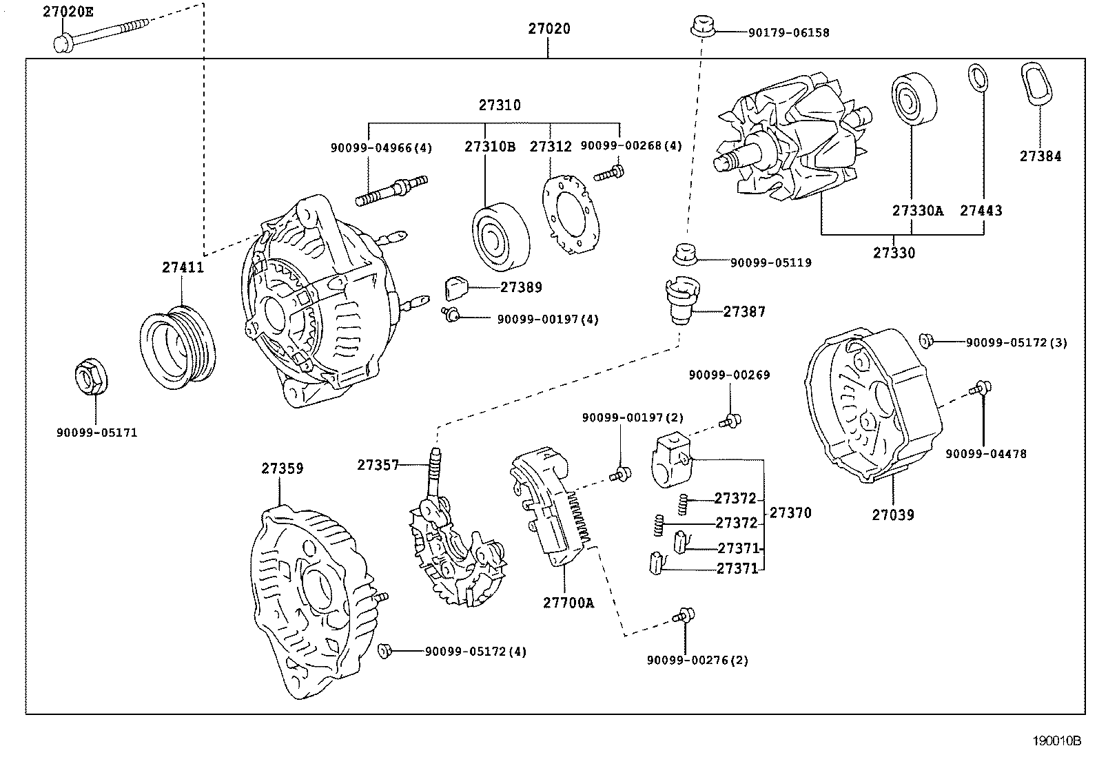 27060-67140 ALTERNATOR ASSY product image