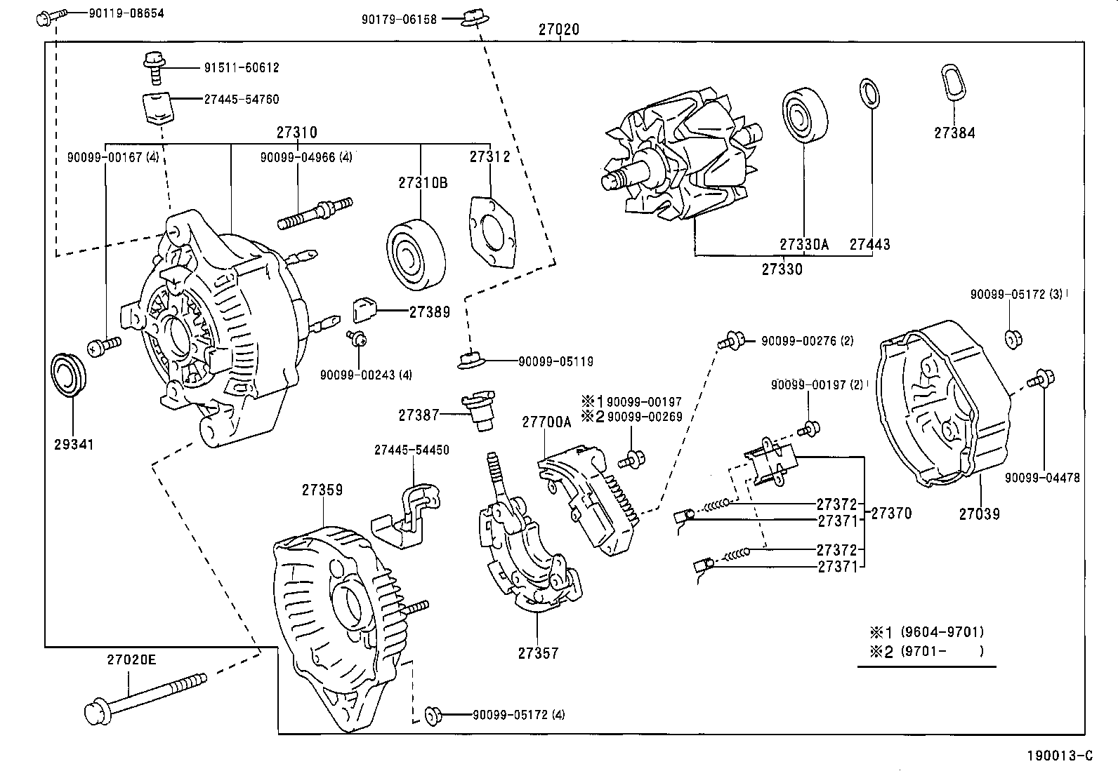 27060-67140 ALTERNATOR ASSY product image