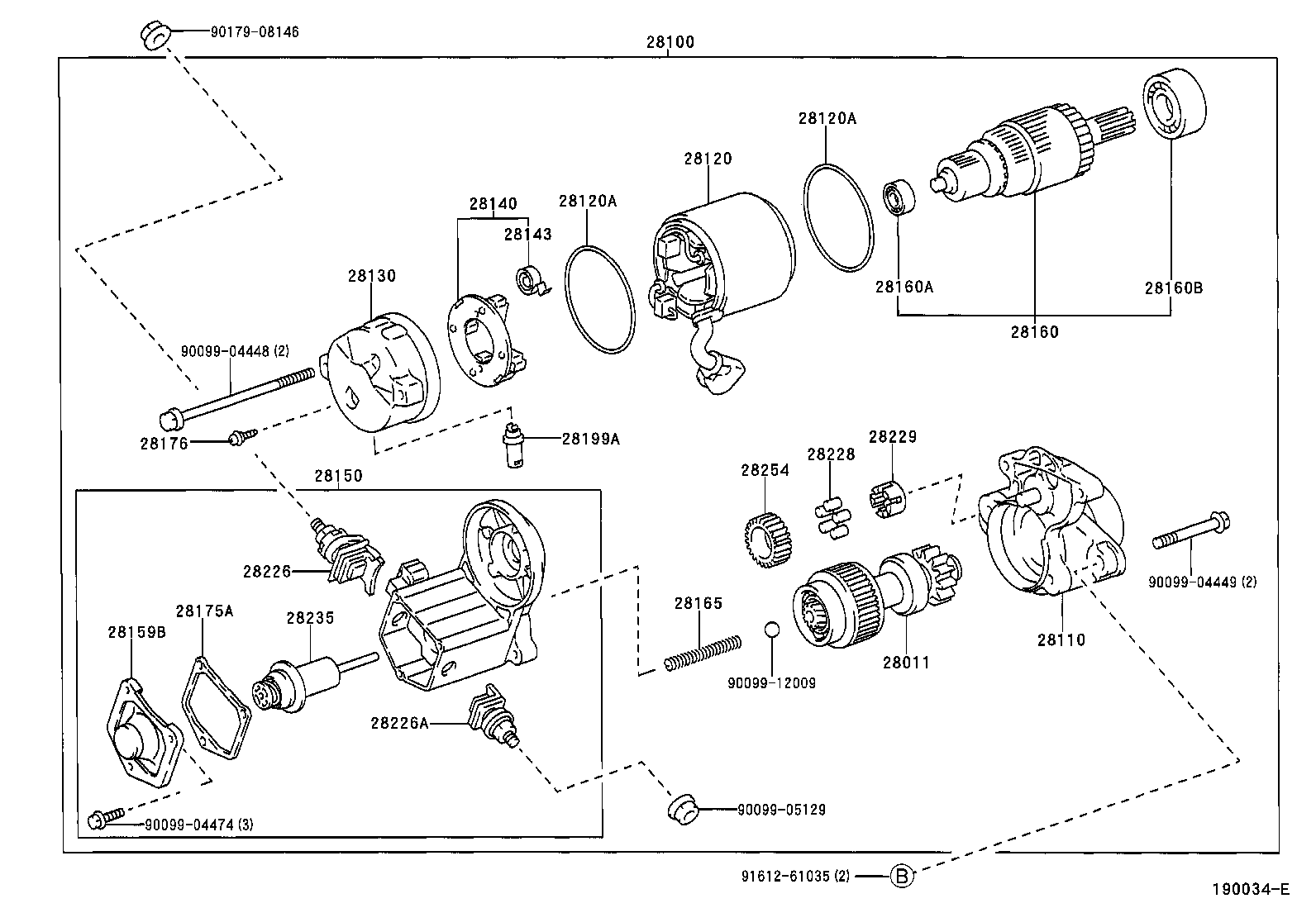 Toyota 28140-03010 HOLDER ASSY, STARTER BRUSH