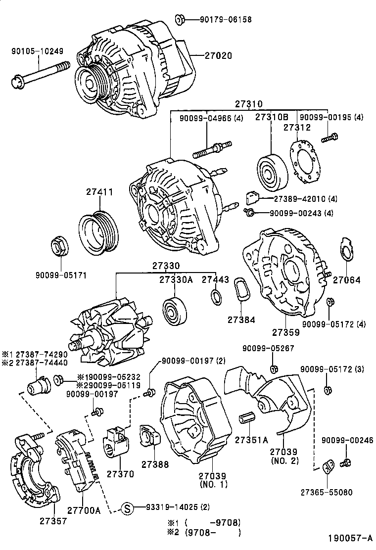 27310-74480 FRAME ASSY, DRIVE END, ALTERNATOR product image