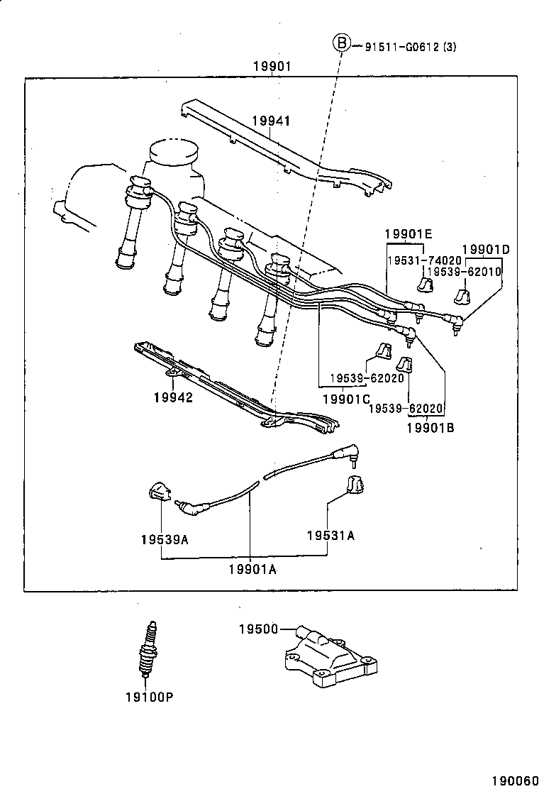 19941-88480 CLAMP, RESISTIVE CORD, NO.1 product image