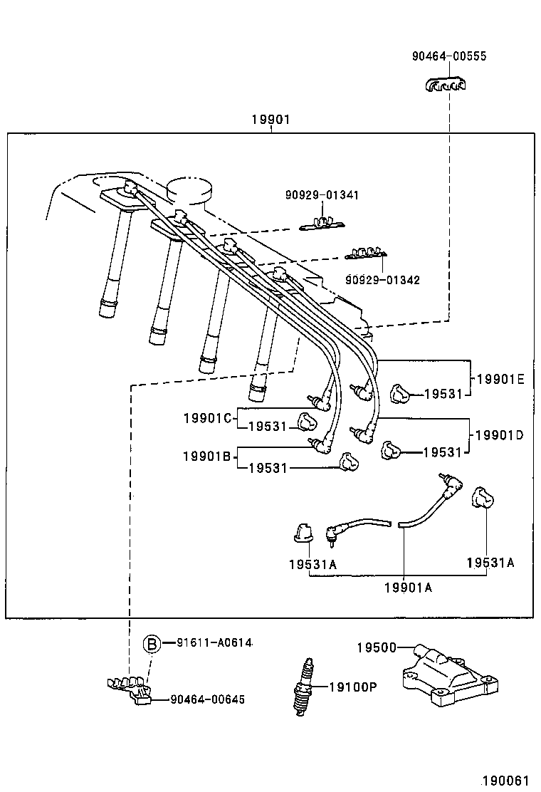 19590-74240 CORD, COIL RESISTIVE product image