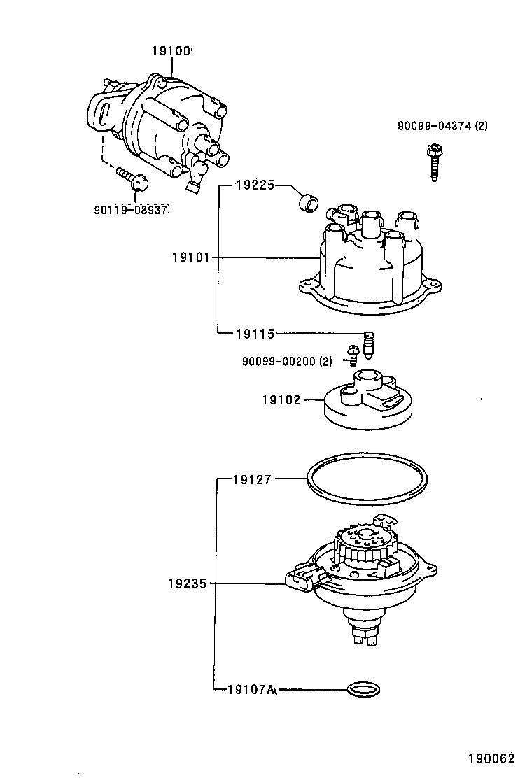 19100-74110 DISTRIBUTOR ASSY product image