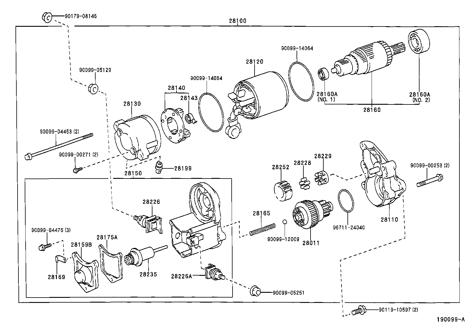 Toyota 28140-50020 HOLDER ASSY, STARTER BRUSH