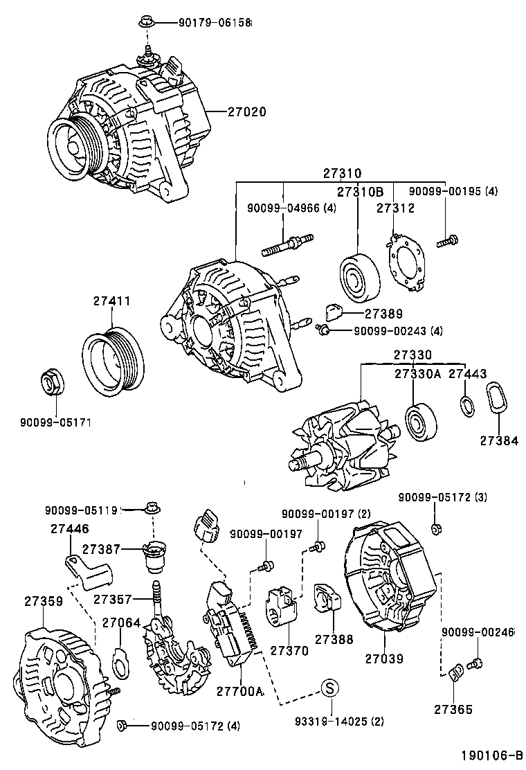 27060-20060 ALTERNATOR ASSY product image