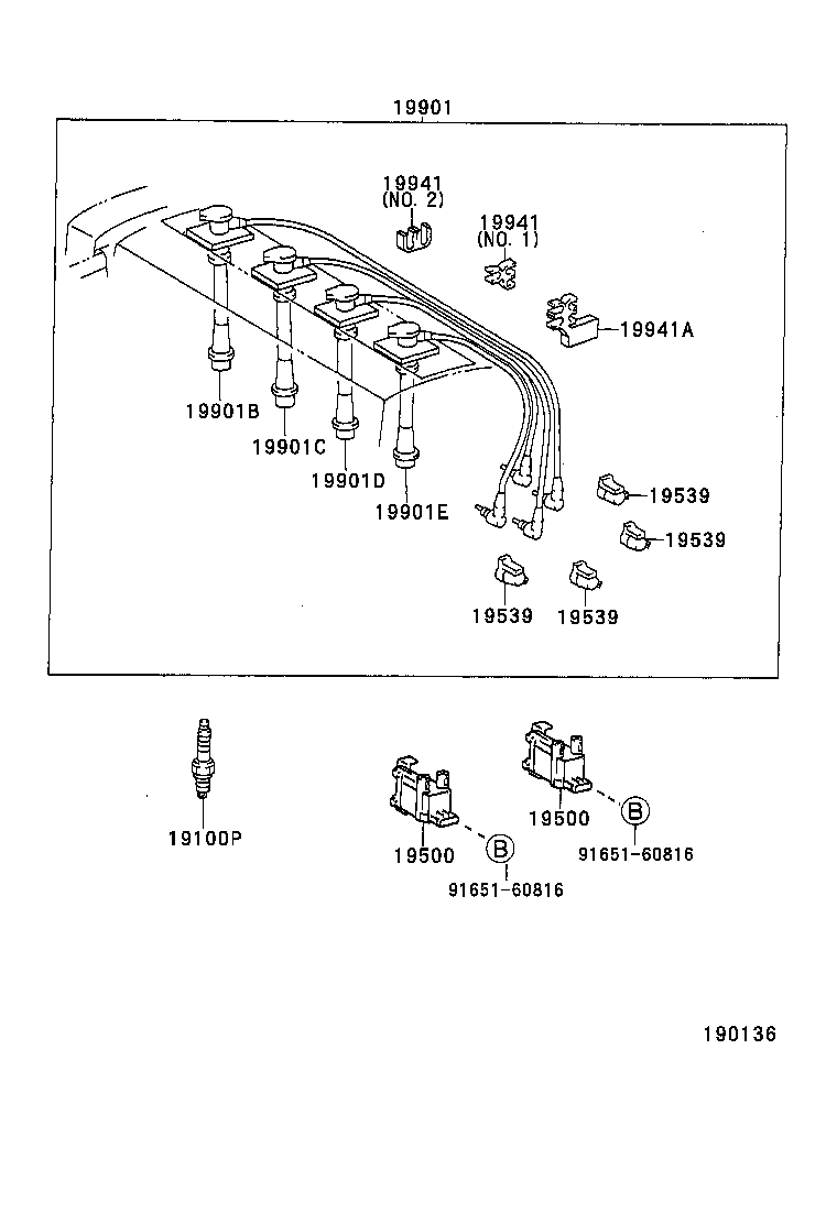 19590-16030 CORD, COIL RESISTIVE product image