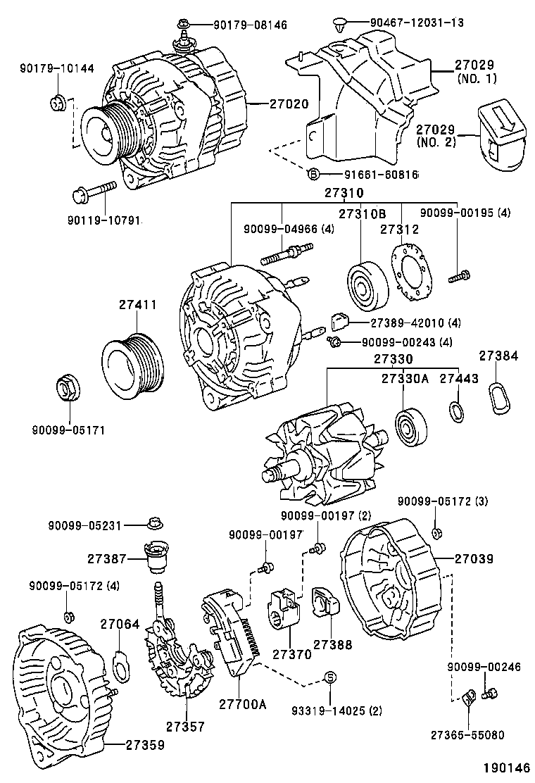 27060-50150 ALTERNATOR ASSY product image