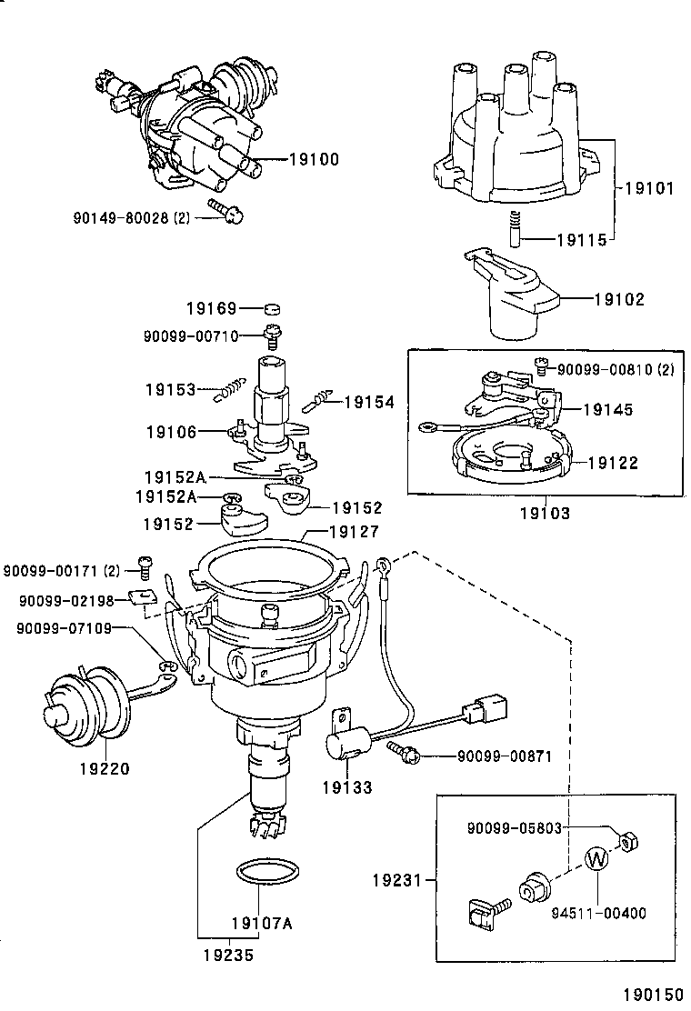 19106-11040 CAM SUB-ASSY, DISTRIBUTOR product image