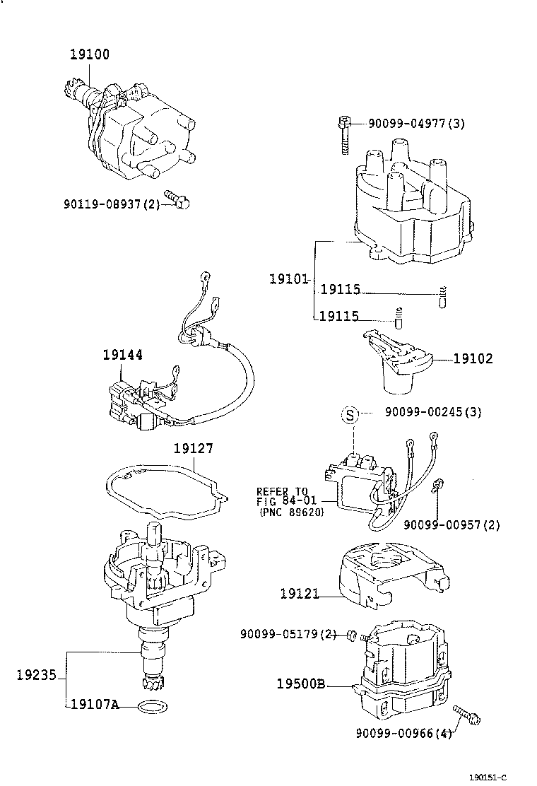 19030-72090 DISTRIBUTOR ASSY product image