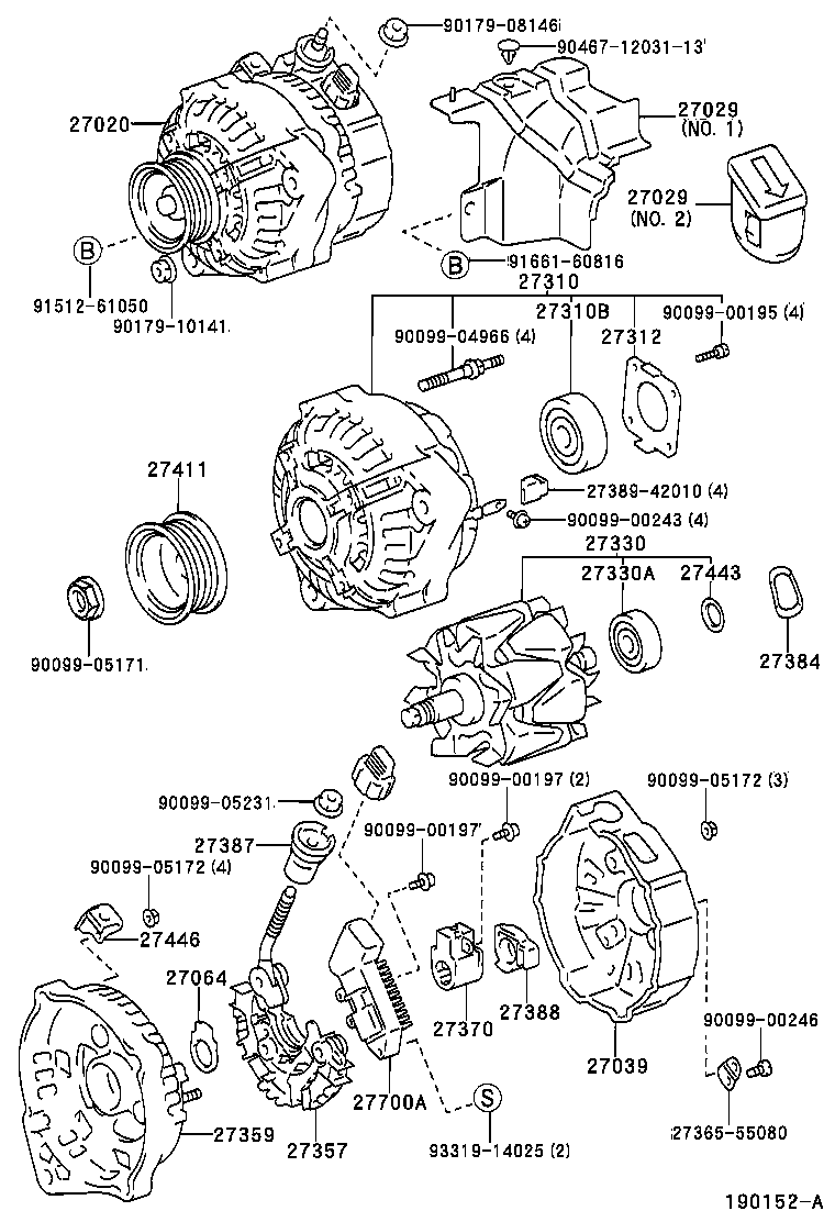 27060-50150 ALTERNATOR ASSY product image
