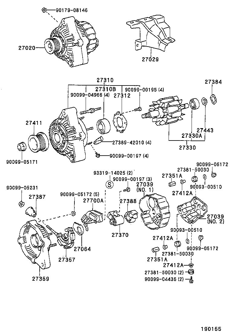 27060-50150 ALTERNATOR ASSY product image