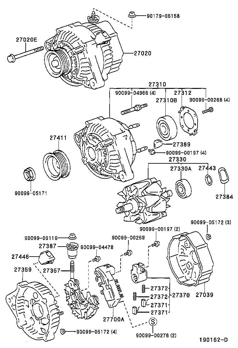 27310-64470 FRAME ASSY, DRIVE END, ALTERNATOR product image