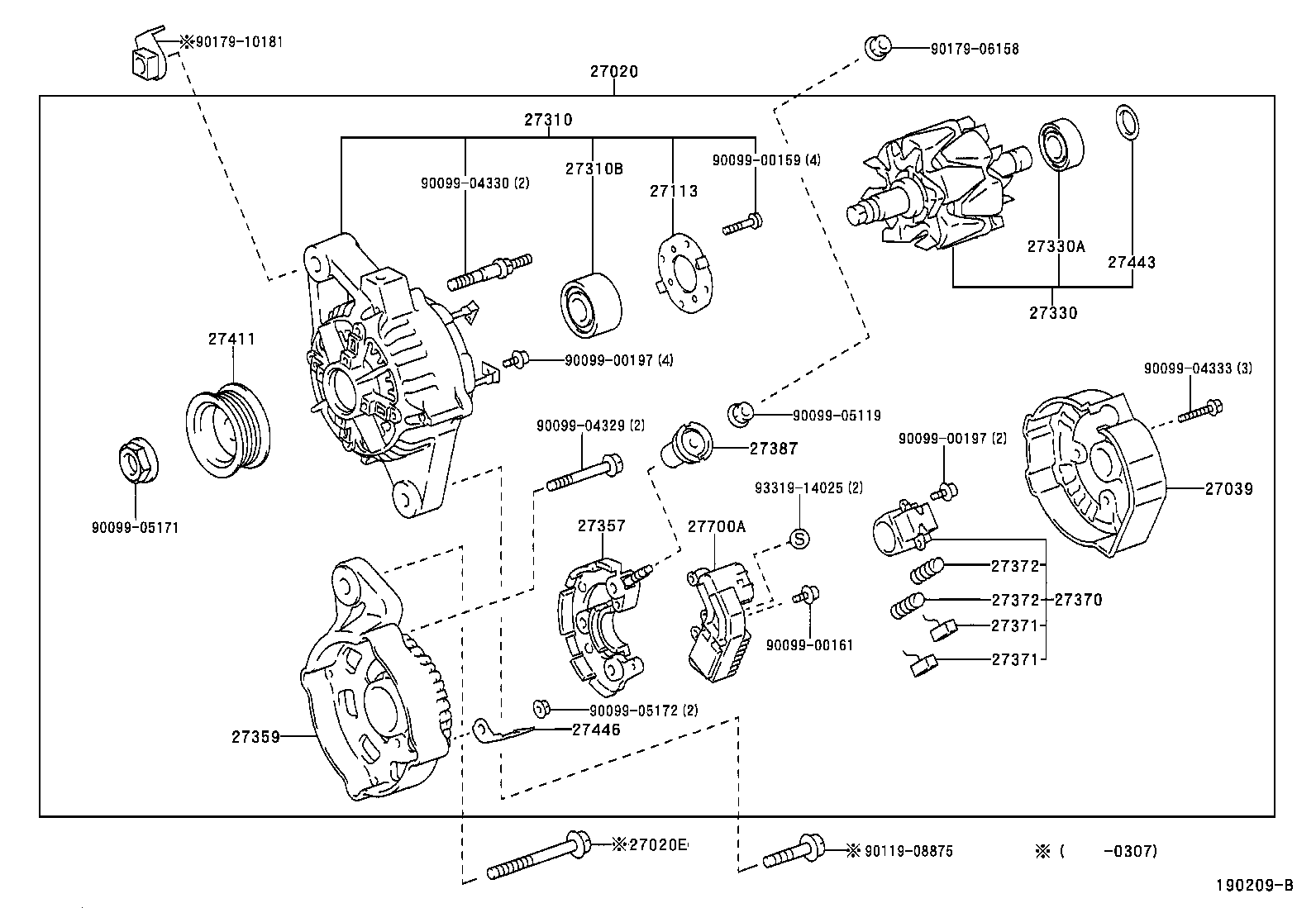 27330-02080 ROTOR ASSY, ALTERNATOR product image