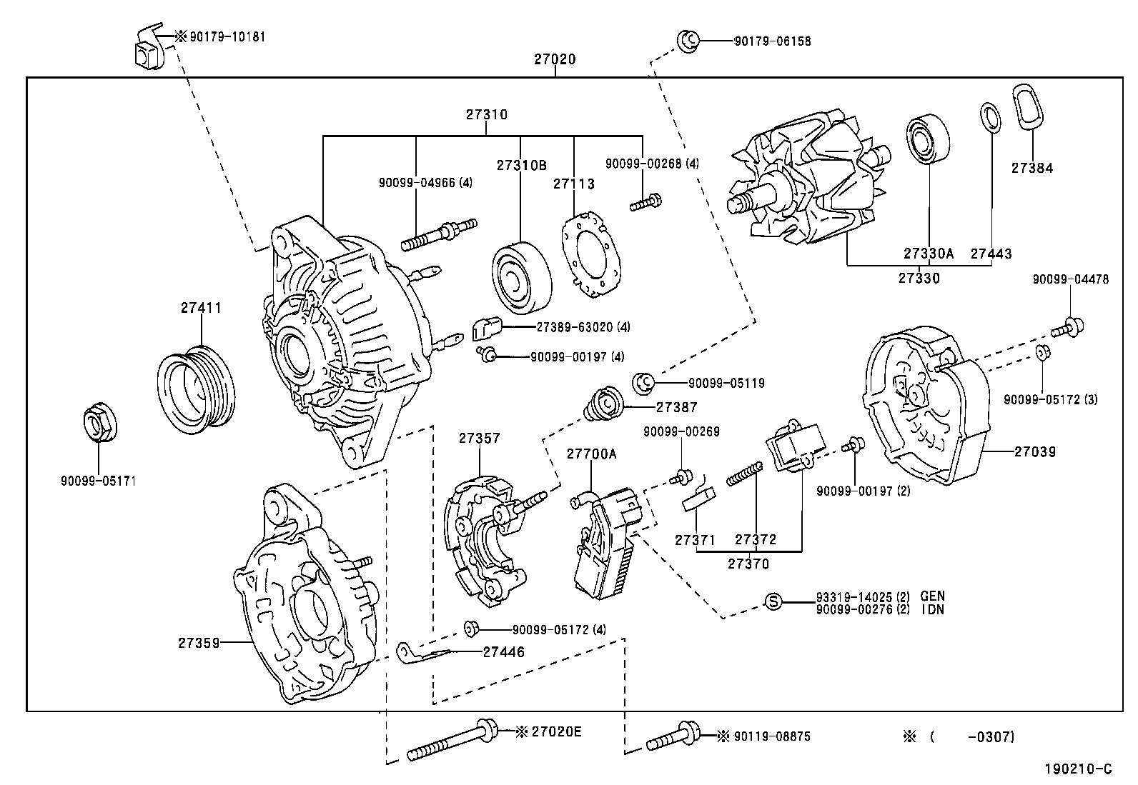 27330-02080 ROTOR ASSY, ALTERNATOR product image