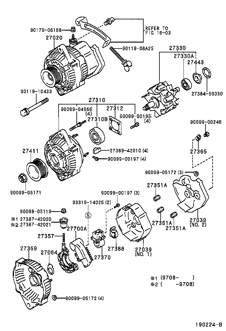 27060-76020 ALTERNATOR ASSY product image
