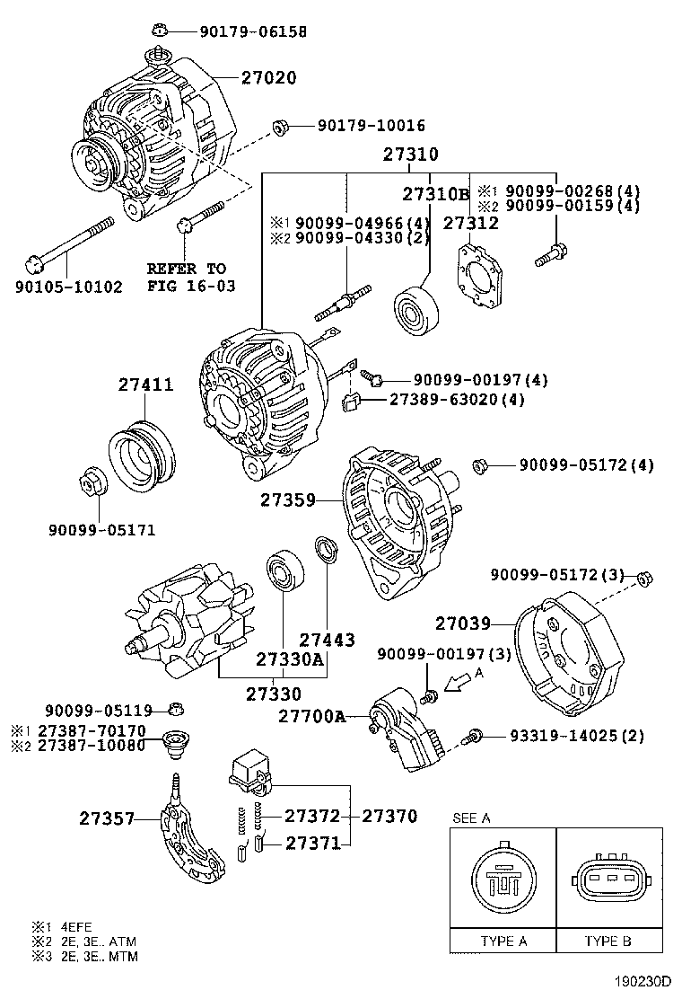 27060-64240 ALTERNATOR ASSY product image