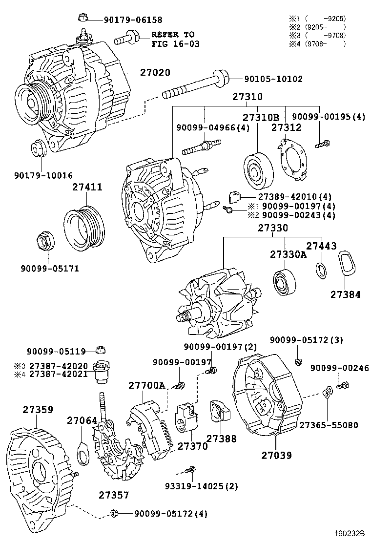 27060-64240 ALTERNATOR ASSY product image