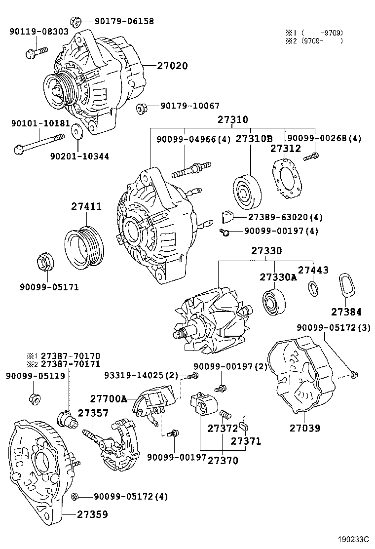 27060-64240 ALTERNATOR ASSY product image