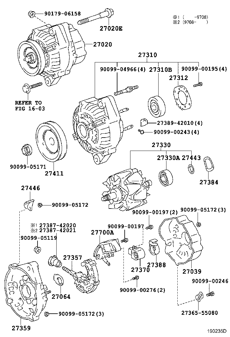 27060-64240 ALTERNATOR ASSY product image