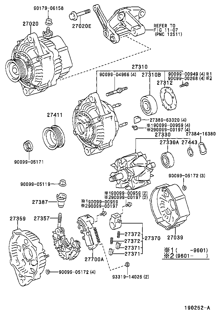 Toyota 27359-65012 FRAME, ALTERNATOR RECTIFIER END